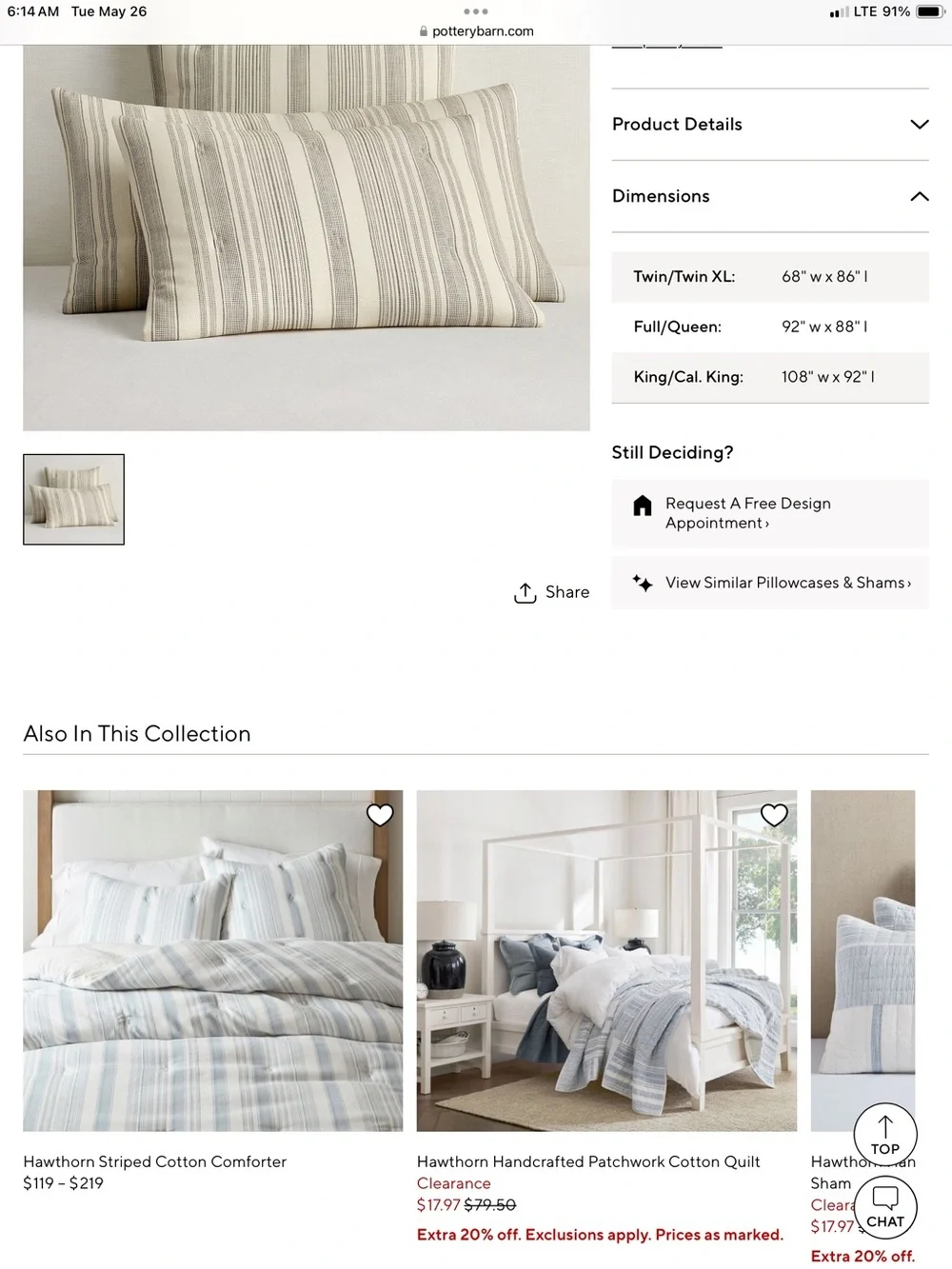 Bundle of 2 Pottery Barn Hawthorne Striped Euro Shams❤️❤️❤️❤️